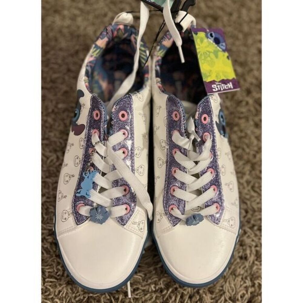 Disney Lilo & Stitch Womens  Low Top Court Sneakers Lace Up Shoe Size‎ 11 NEW